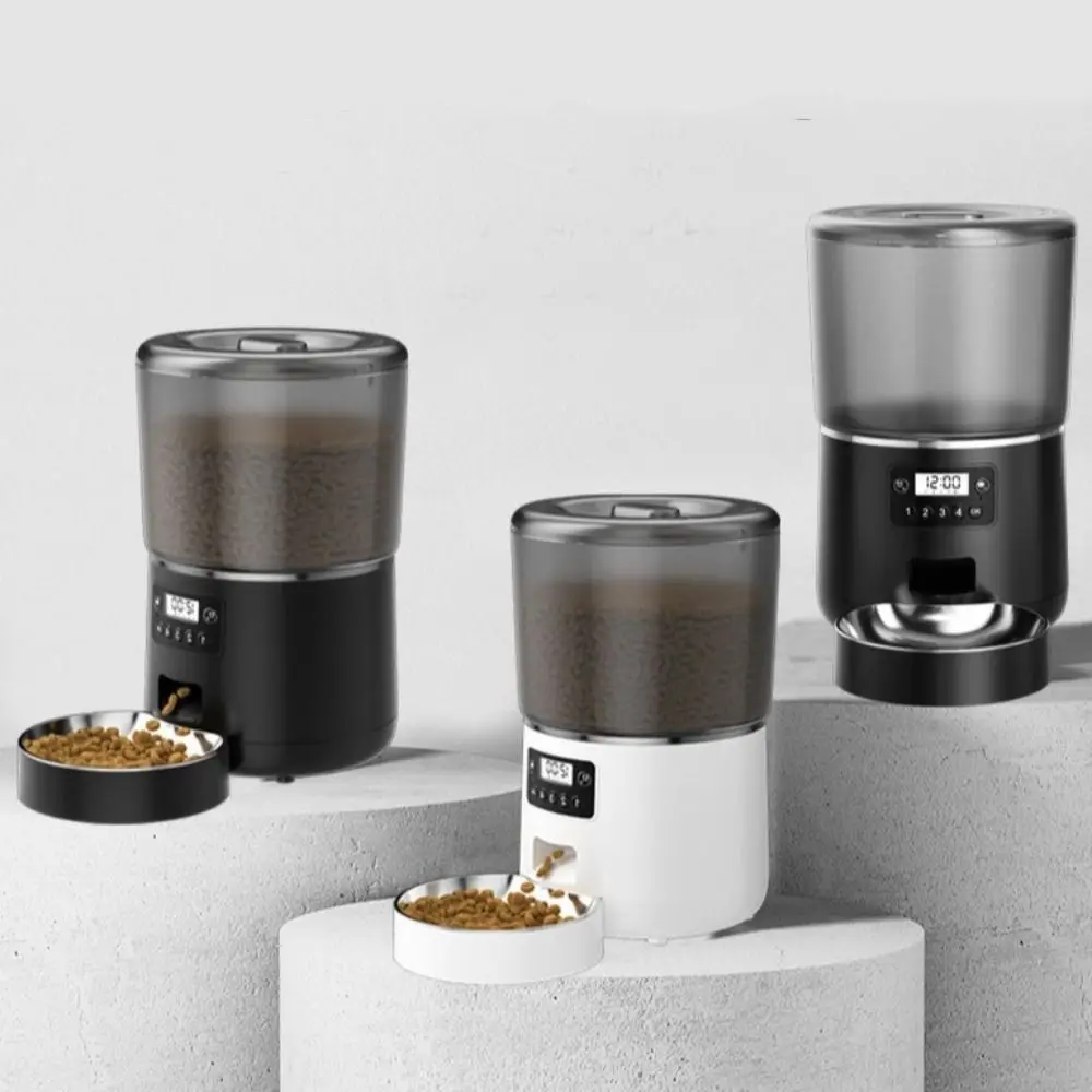 4L Smart Pet Feeder Timed Feeding Stainless Steel Bowl APP Control Feeder 9-Meal Remote Control Dog Food Dispenser For Cats Dogs