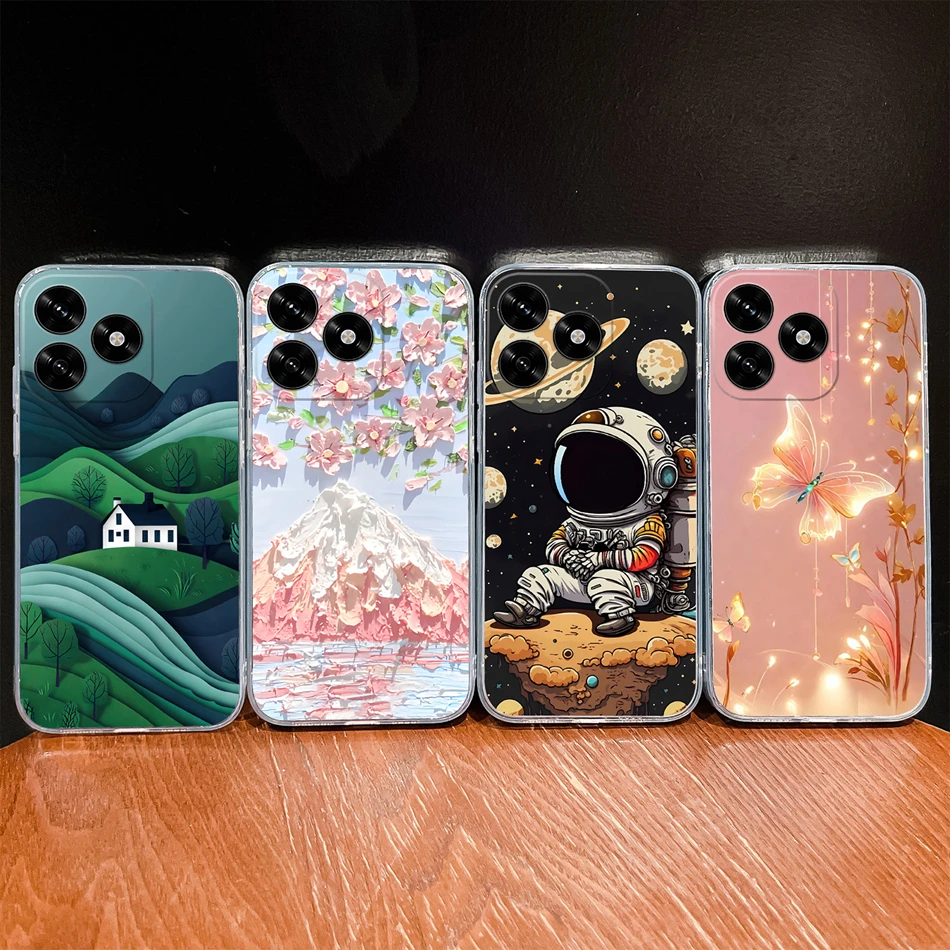 Lovely Animal Cartoon Soft Clear Silicone Phone Case - Lightweight and Durable Cover