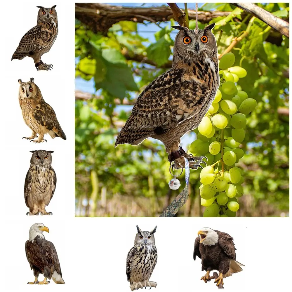 Bird Repellent Tool Owl Scarecrow Waterproof Hanging Fake Scare Device Rectangle Repeller Patio bird repellent device