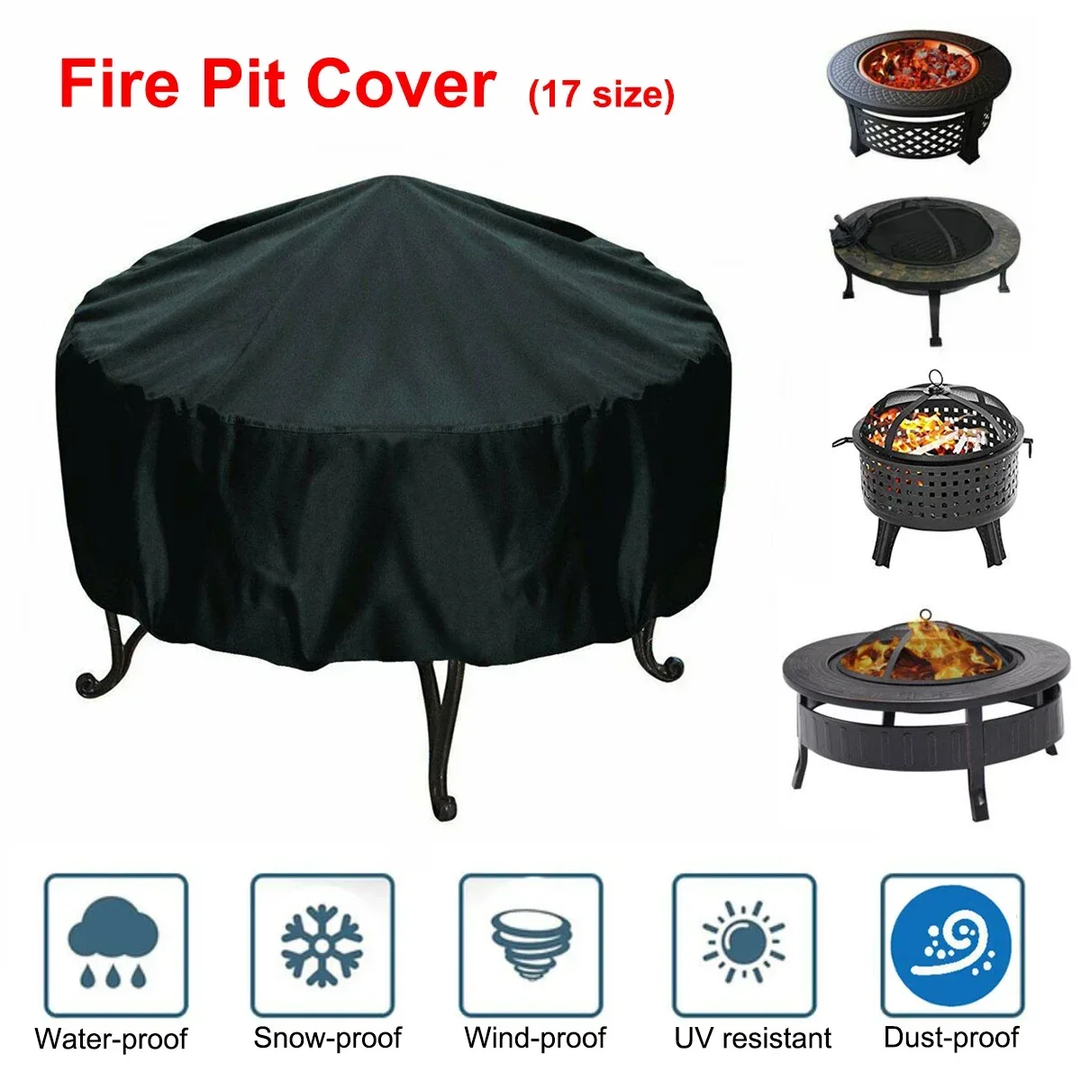 Zwarte Waterdichte Bbq Hoes Bbq Accessoires Grill Cover Anti Stof Regen Gas Houtskool Elektrische Barbecue Grill Benodigdheden