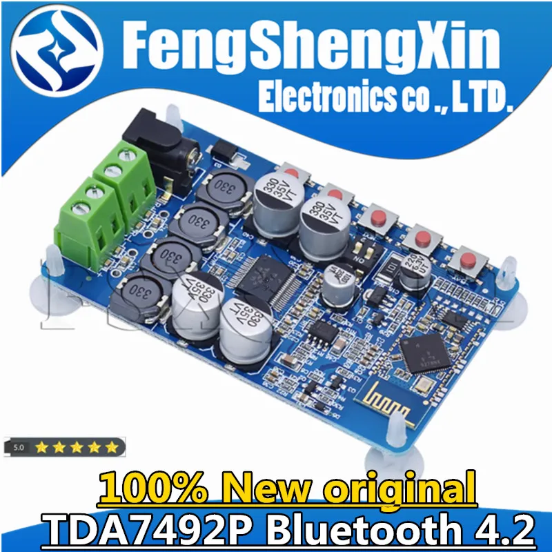

TDA7492P Bluetooth 4.2 CSR8635 Bluetooth Receiver Amplifier Audio Board 2x25W for 4/6/8/16 Ohm Speakers Module Parts Component