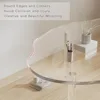 Acrylic Cloud Shaped Coffee Table, Modern Irregular Waterfall Transparent Coffee Table Furniture, with 3 Solid Bubble Legs 6