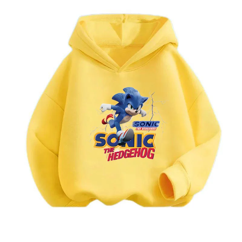 thumbnail image 1 of Sudadera con capucha Sonic Tops de 2 a 12 años, ropa de primavera 2024 para bebés, ropa de abrigo, sudadera para niños y niñas, ropa para madres y niños, 1 of 5