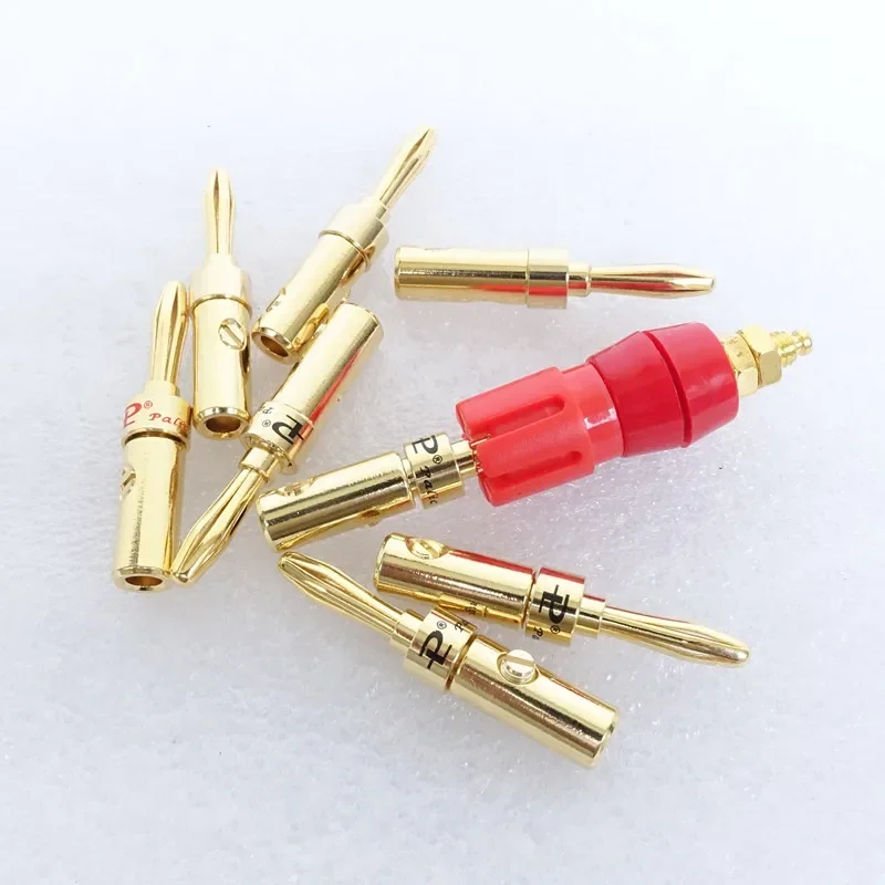 

WEILIANG аудио Чистая медь позолоченный Банановый штекер цена за 8 шт.