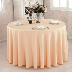 Elegant Dark Green Round Table Cover - 260cm 102 Inches (Champagne)