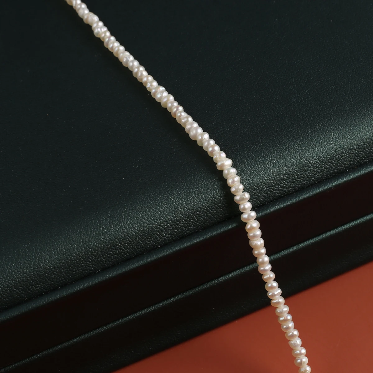 White Natural Freshwater Pearl Loose Spacer Flat Round Beads 2-3mm Jewelry Making DIY Necklace Bracelet Accessories Gift 36CM