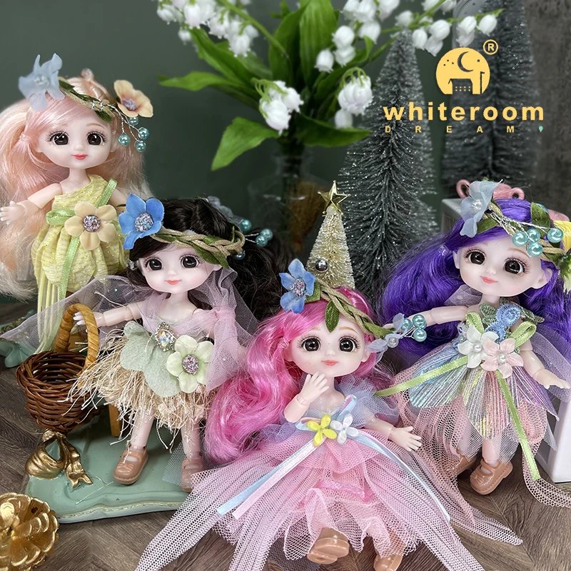 New Kawaii 1/12 Baby Pocket Doll 10Cm Ob11 Dolls With Clothes Outfit Dress Surprise Bjd Dolls Figure Action Toys For Girls Gifts