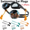 1-2Pair Swim Ear Plugs Silicone Waterproof Anti-noise Pool Accessories Swimming Earplugs Water Sports Swim Swimming Ear Plugs 2