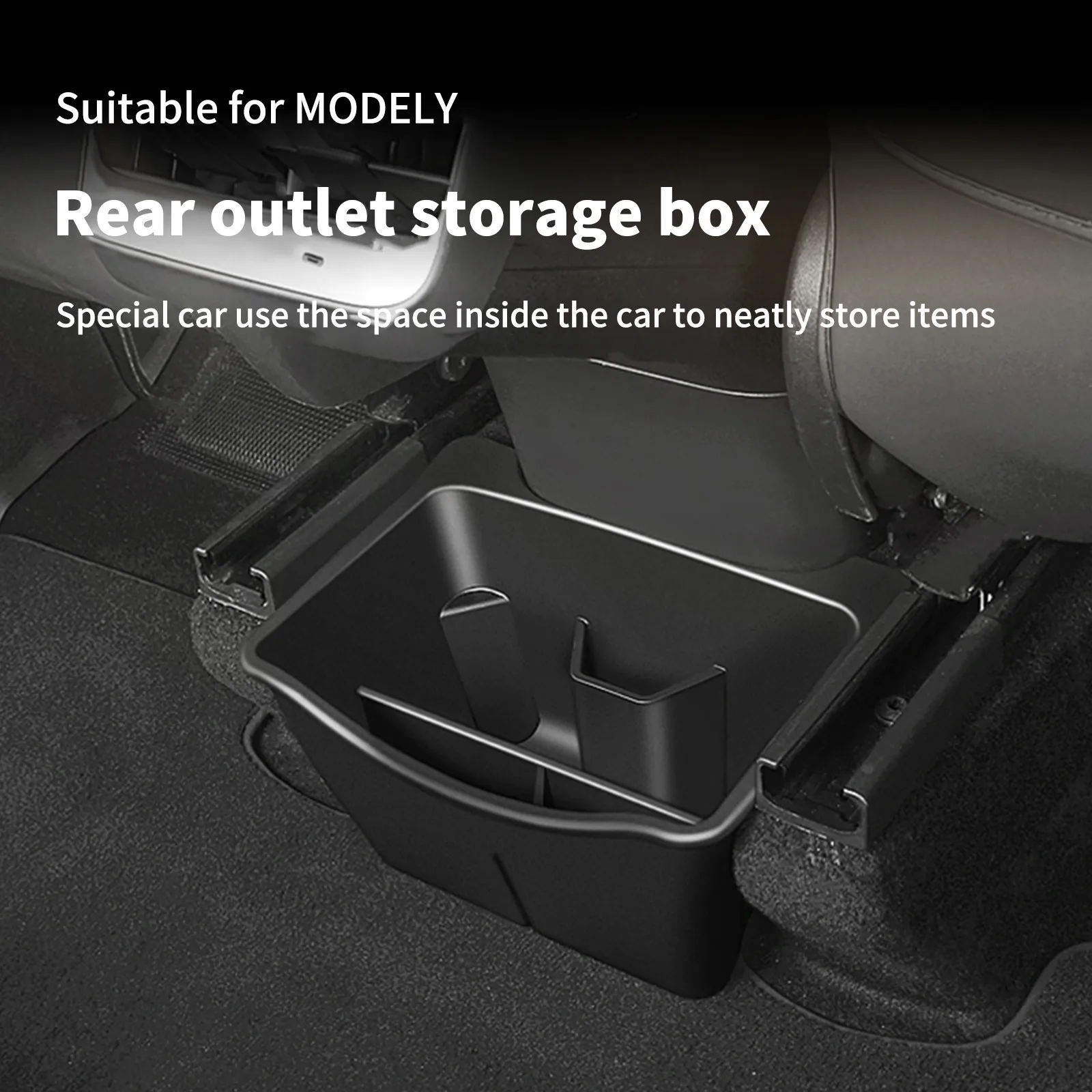 2023 NEW For Tesla Model Y Storage Box Rear exhaust vent Hidden Box Cup Holder Interior Organizer Car Accessories