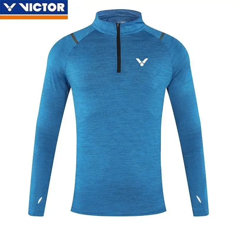 New Men's and Women's Same Semi-zipper Physical Training Top Quick-drying Breathable Sports Long-sleeved Top