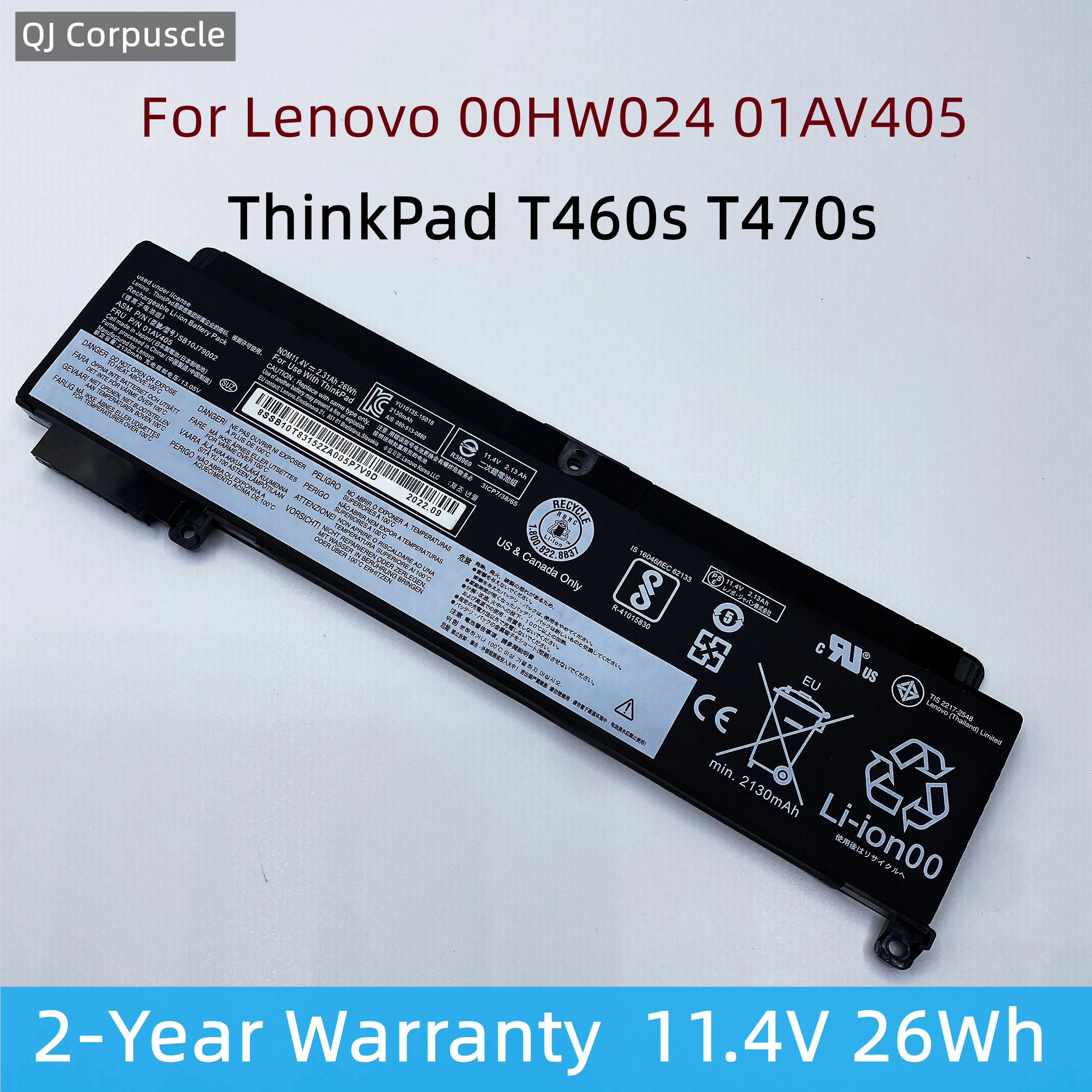 Bateria do Portátil para Lenovo Thinkpad Original Novo 00hw024 01av405 T460s T470s 01av406 01av407 01av408 01av462 00hw025 Sb10j79003