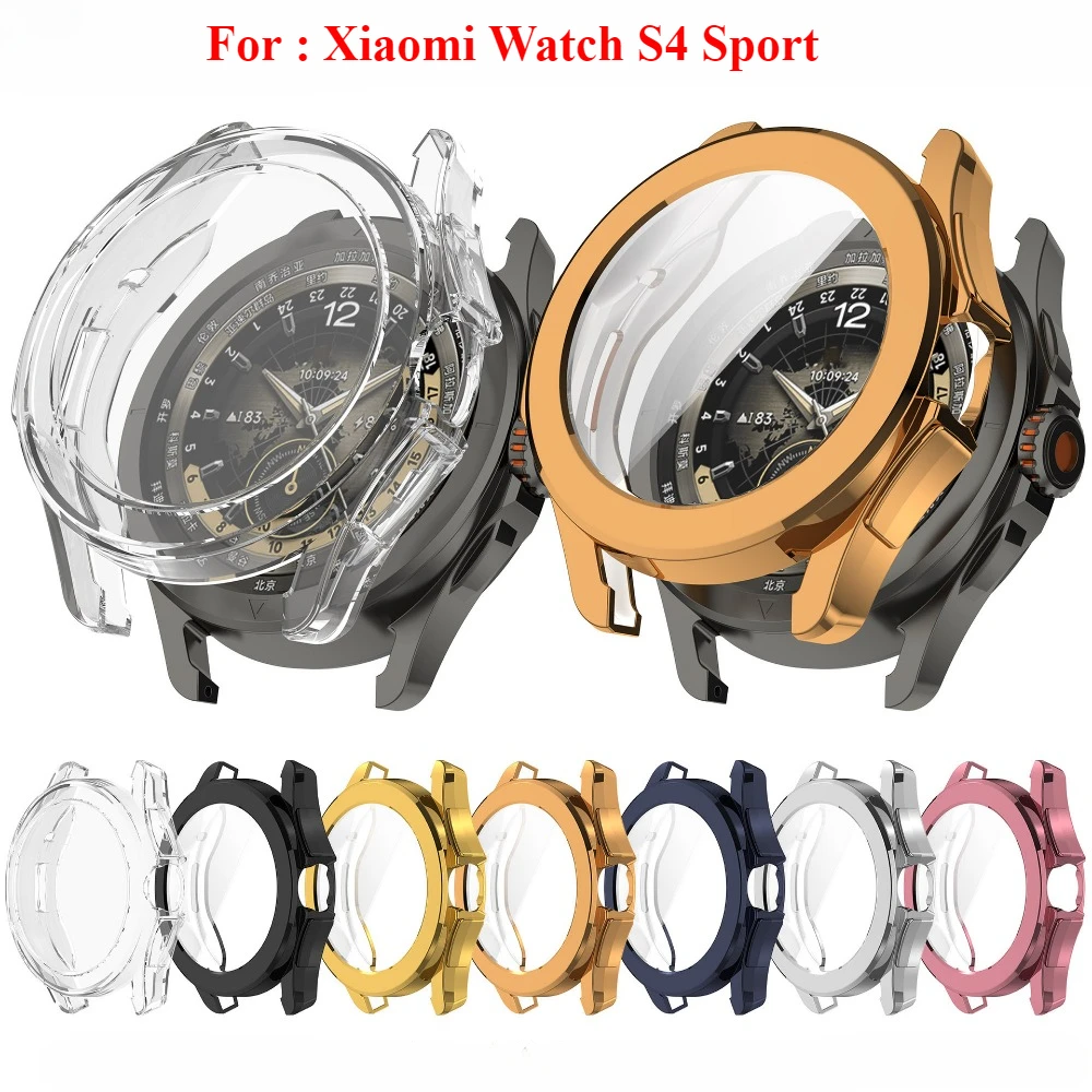 TPU Case for Xiaomi watch S4 Sport Smart Band Full Cover Screen Protector Cleaning cotton Anti-scratch Film Bumper watch accessories,watch protective case,tpu protective case