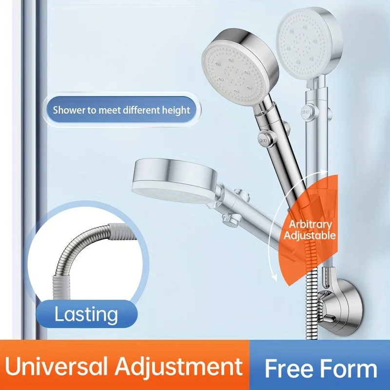 Shower Bracket Bathroom Punch-free Rain Spray Head Fixer Universal Adjustable Wall Hanging 1pc