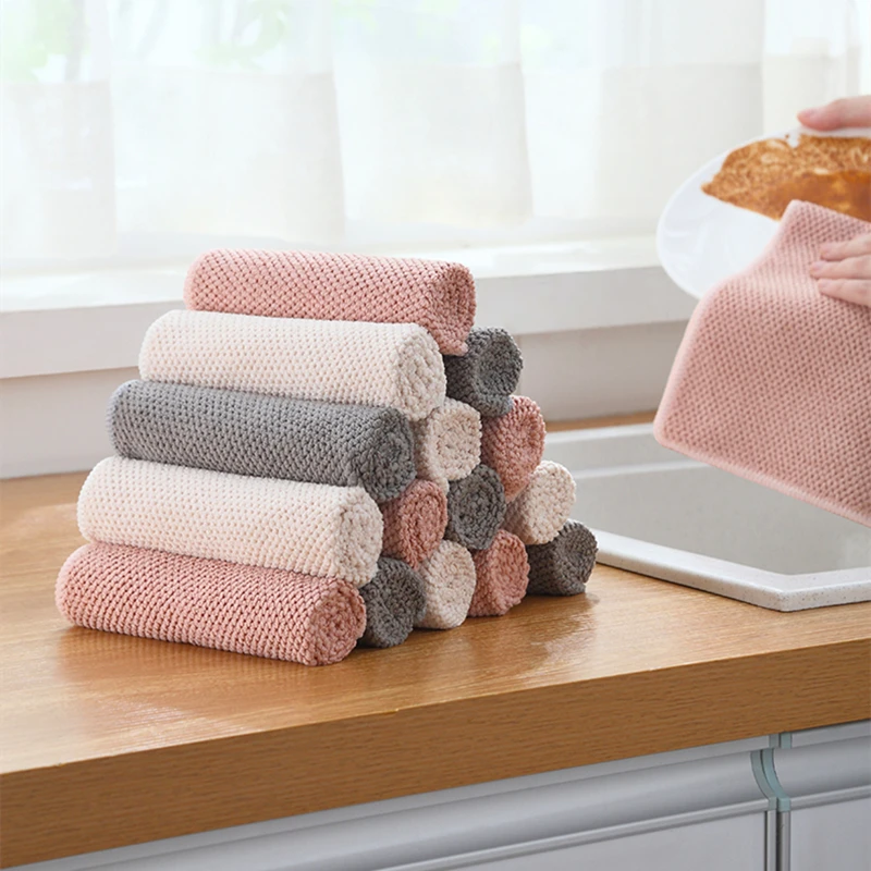 Kitchen Towel Microfiber Dish Cloths 3PCS Kitchen Cleaning Towels 30*30CM