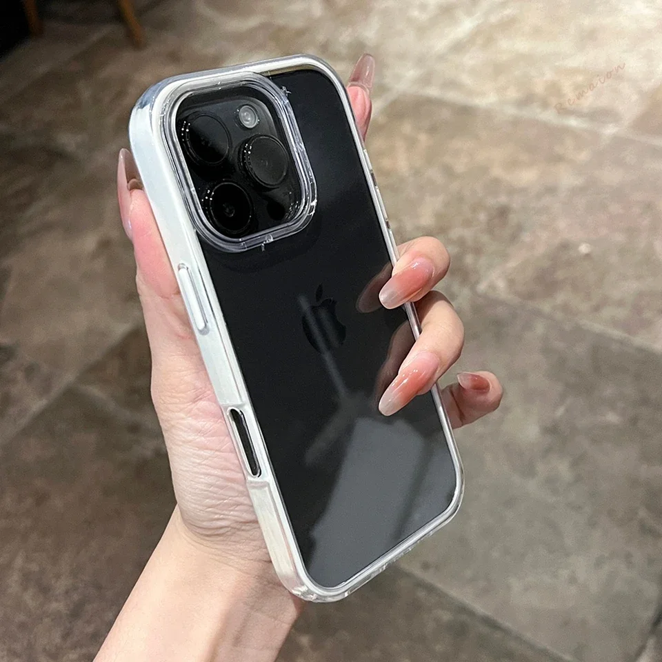Magnetic Transparent Shockproof Wrist Strap Phone Case with Magsafe Charging Compatibility