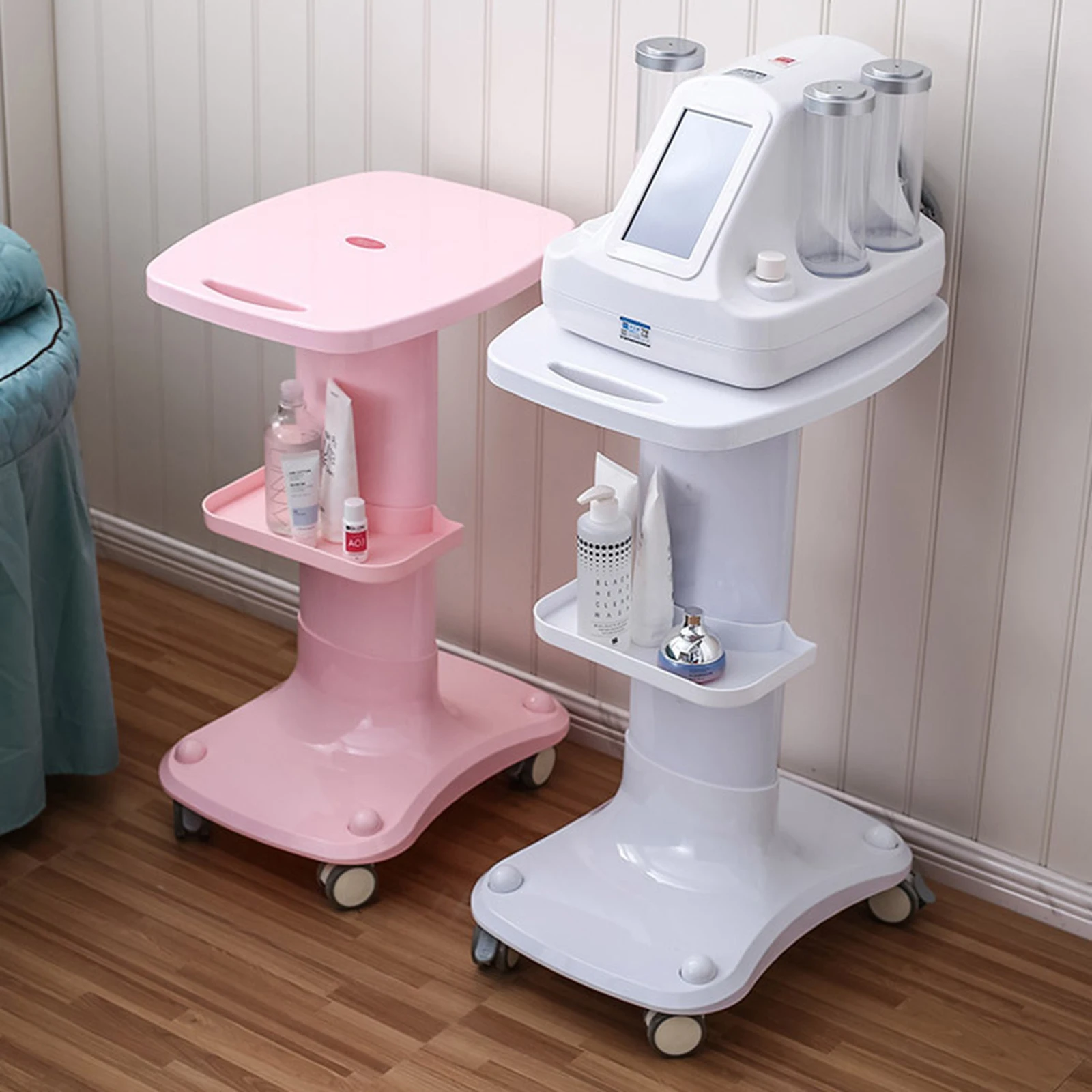Salon Spa Cosmetic Machine Trolley Stand Beauty Instrument Rolling Cart Holder Beauty Spa Trolley