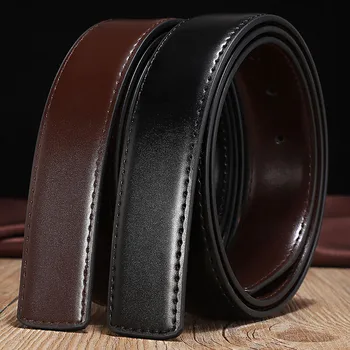 Ceinture en cuir véritable pour homme, cuir de vachette double face, disponible sans strucPin, multi-taille