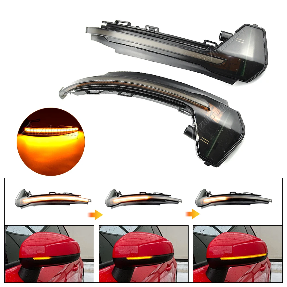 2x LED Dynamic Turn Signal Side Mirror Indicator Light For Audi A1 8X 2011- 2018 - View #6