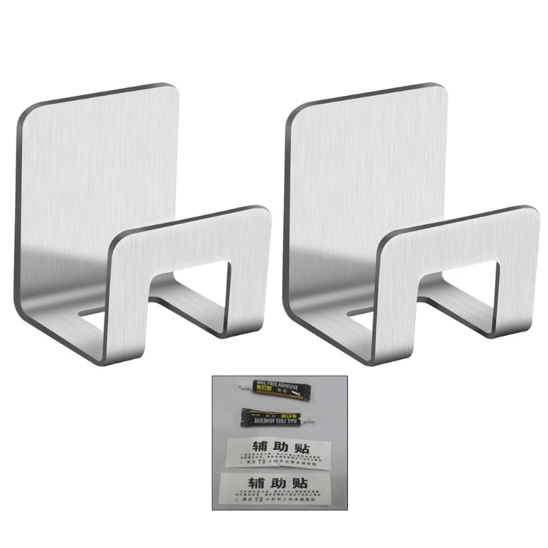 2Pcs Multifunctional Storage Hooks Sponge Holder Kitchen Drain Rack Wall Mounted Cutting Board Organizer Easy to