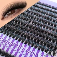 800 bouquets de faux cils, longueurs mixtes 9-16mm, courbure D, bouquets de cils volumineux et denses, extensions de cils réutilisables, aspect naturel 4