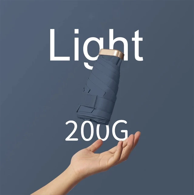 Új Mini Zseb Esernyő Ultra Könnyű 6 Bordák Napernyő Nap Női Férfi Lányok Anti Ultrikus Hordozható Parasol - Image 3