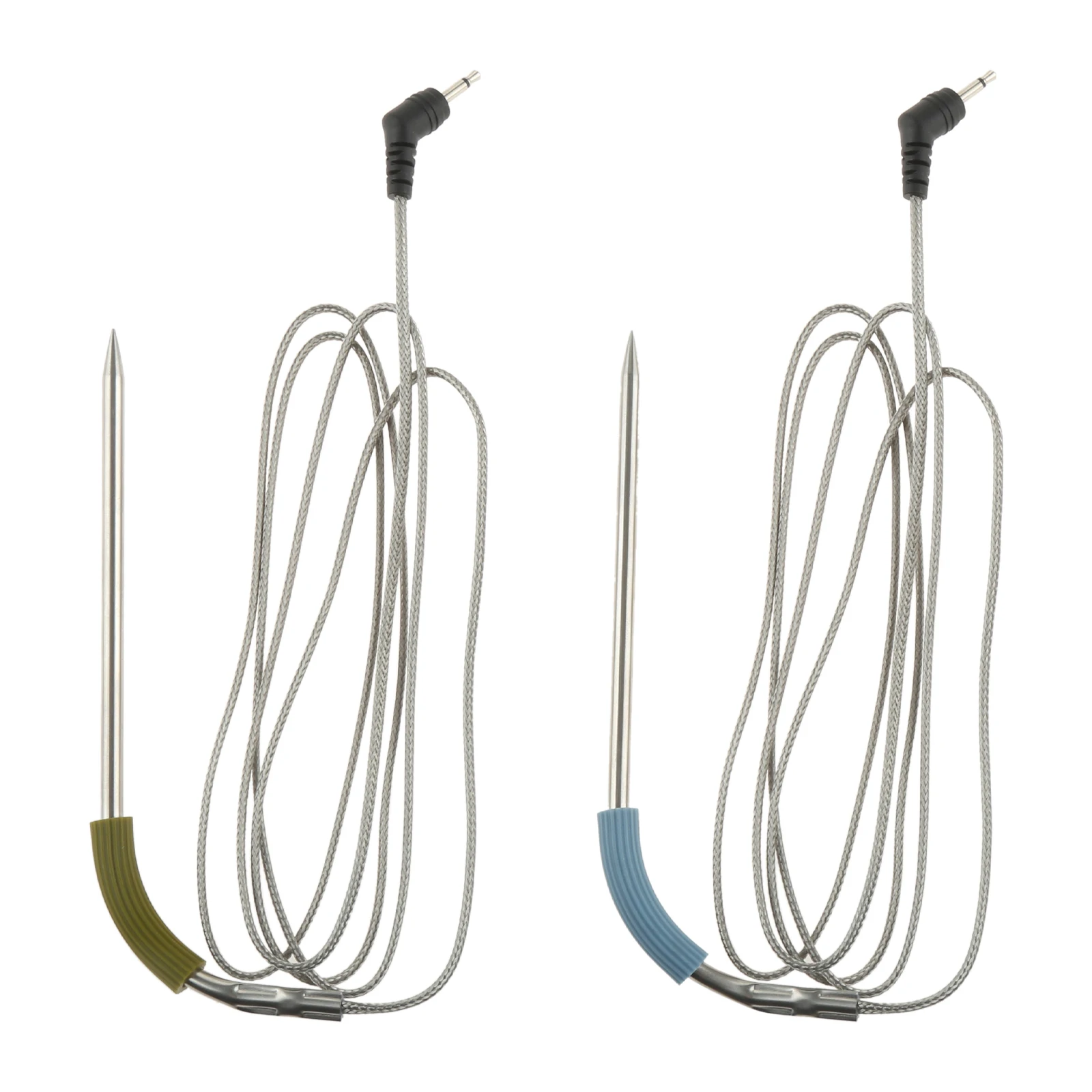 2Pcs Stainless Steel Grill Probe Fit for Weber Igrill 2,Igrill Mini,Igrill 3 with 2 Probe Clip Holders Replace Temperature