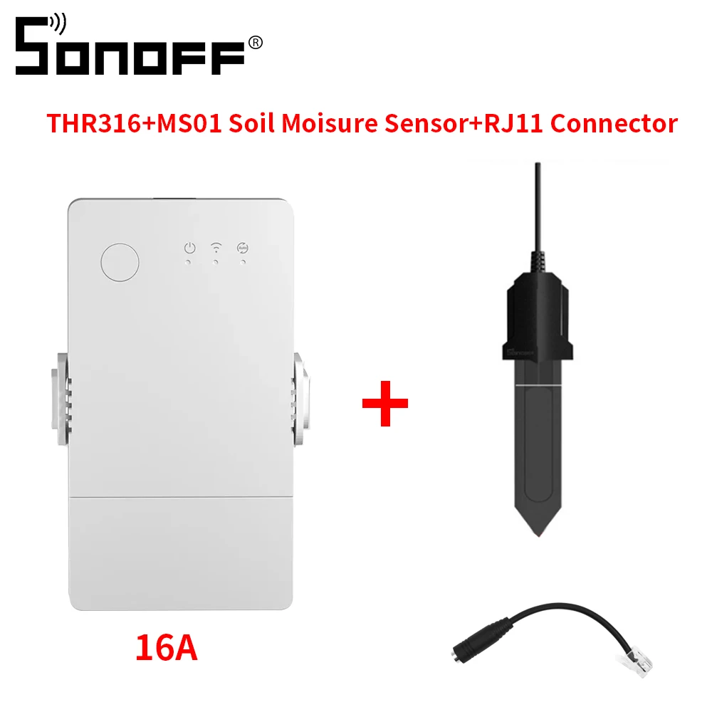 SONOFF THR320D WiFi Smart Switch with Temperature Monitoring,Compatible  with Alexa & Google Assistant(with THS01)