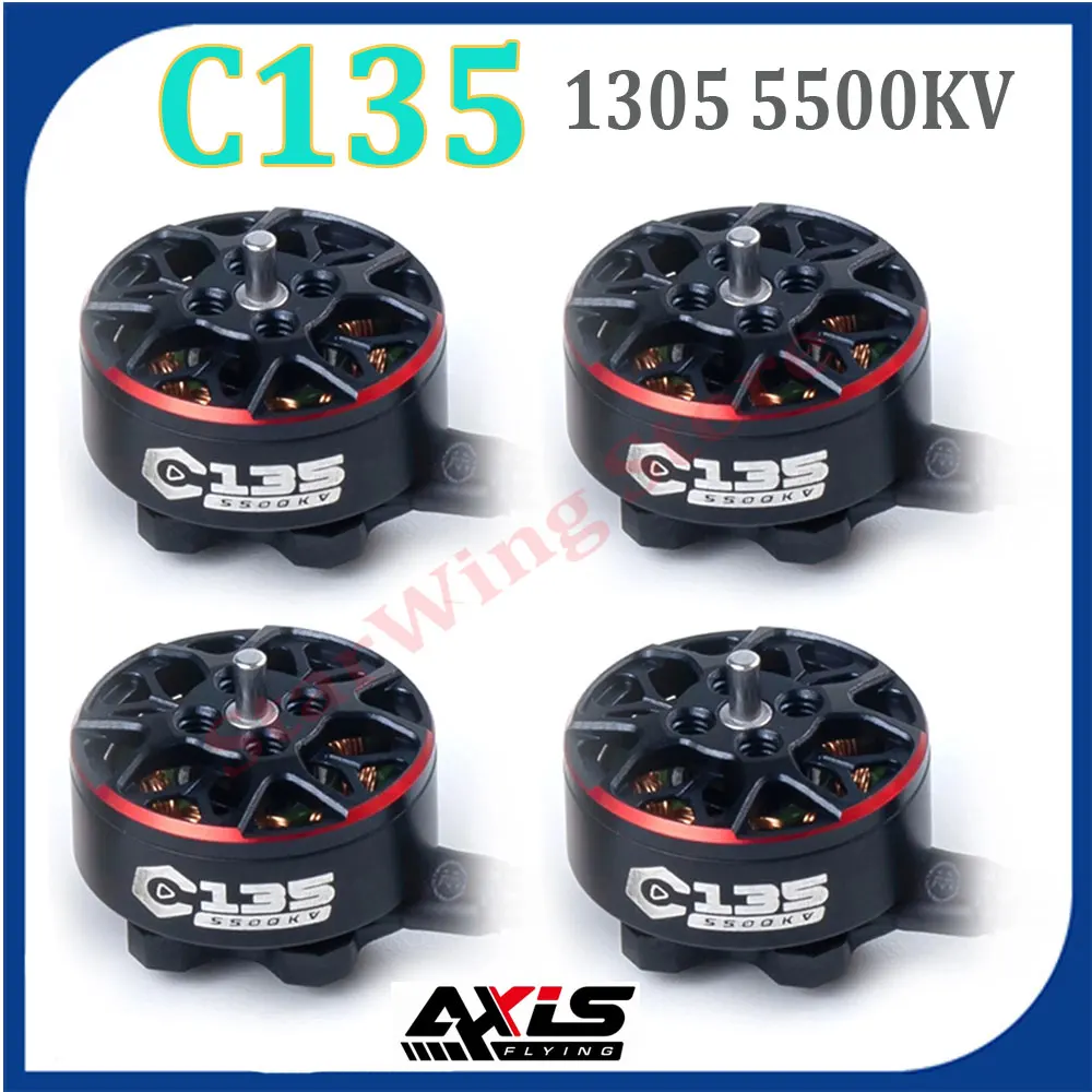 

Axisflying C135 1305 5500KV FPV Бесщеточный двигатель 4S Lipo 1,5 мм вал для радиоуправляемых беспилотных летательных аппаратов 2,0 дюймов