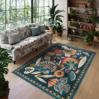 Carpet for Living Room Non-slip Soft Machine Washable Bedroom Floor Mat Bohemian Style Large Size Home Decoration Rug 거실 카펫 2