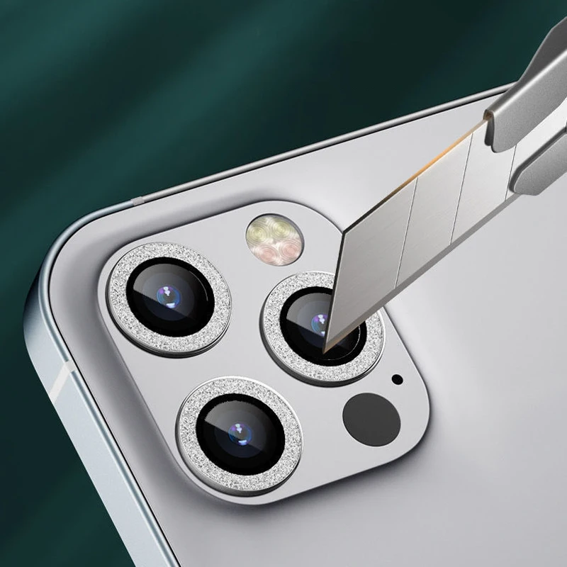 Elmas Kamera Lens Koruyucu Cam iPhone 11 12 13 Pro Max 12 Mini Kamera Metal Halka Kılıfı iPhone 12pro 11 pro_voghion.com