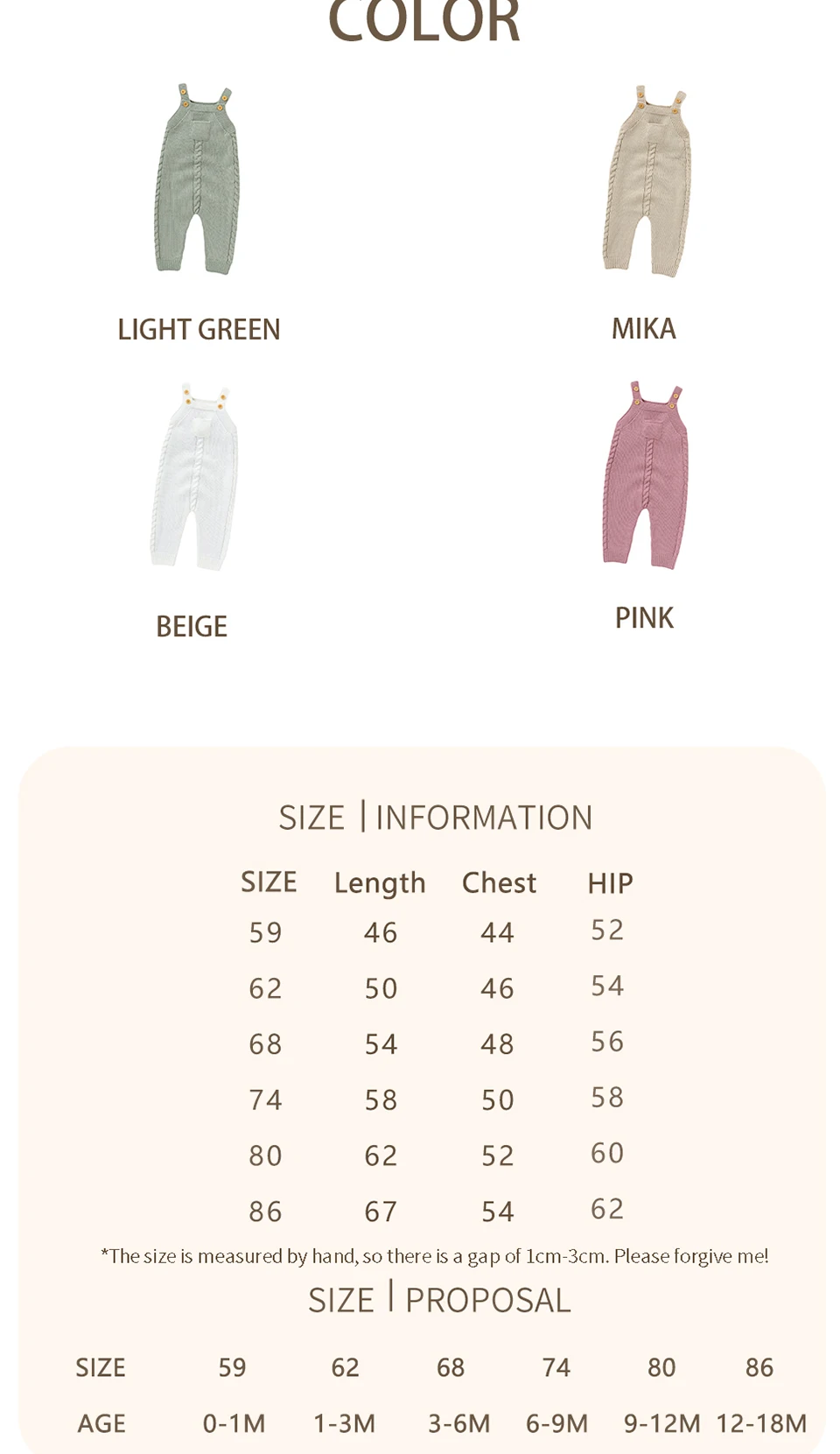 Baby Ärmellose Strampler Kleidung 0-18m Solide Ein Stück Gestrickte Neugeborene Mädchen Overalls Playsuits Infant Kleinkind Overalls Outfits – Detail 3