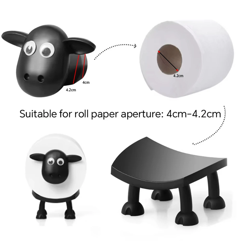 Toilet Paper Holder Sheep Resin