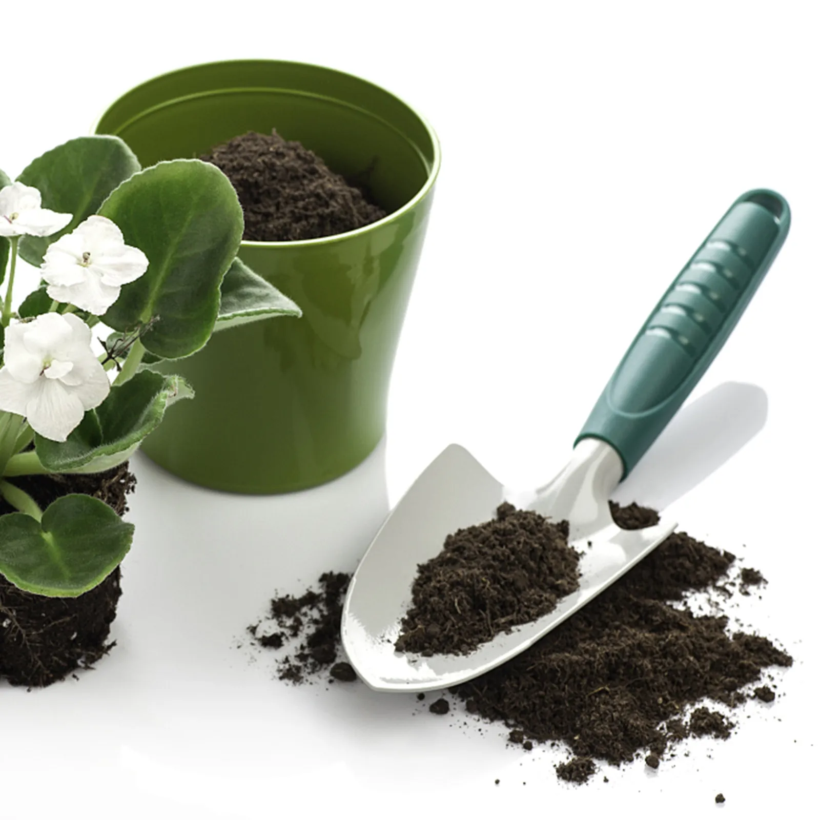 2개 세트 전문가용 정원용 삽과 국자 콤보, 튼튼한 천연 나무 손잡이로 흙을 파고 뒤집는 데 적합