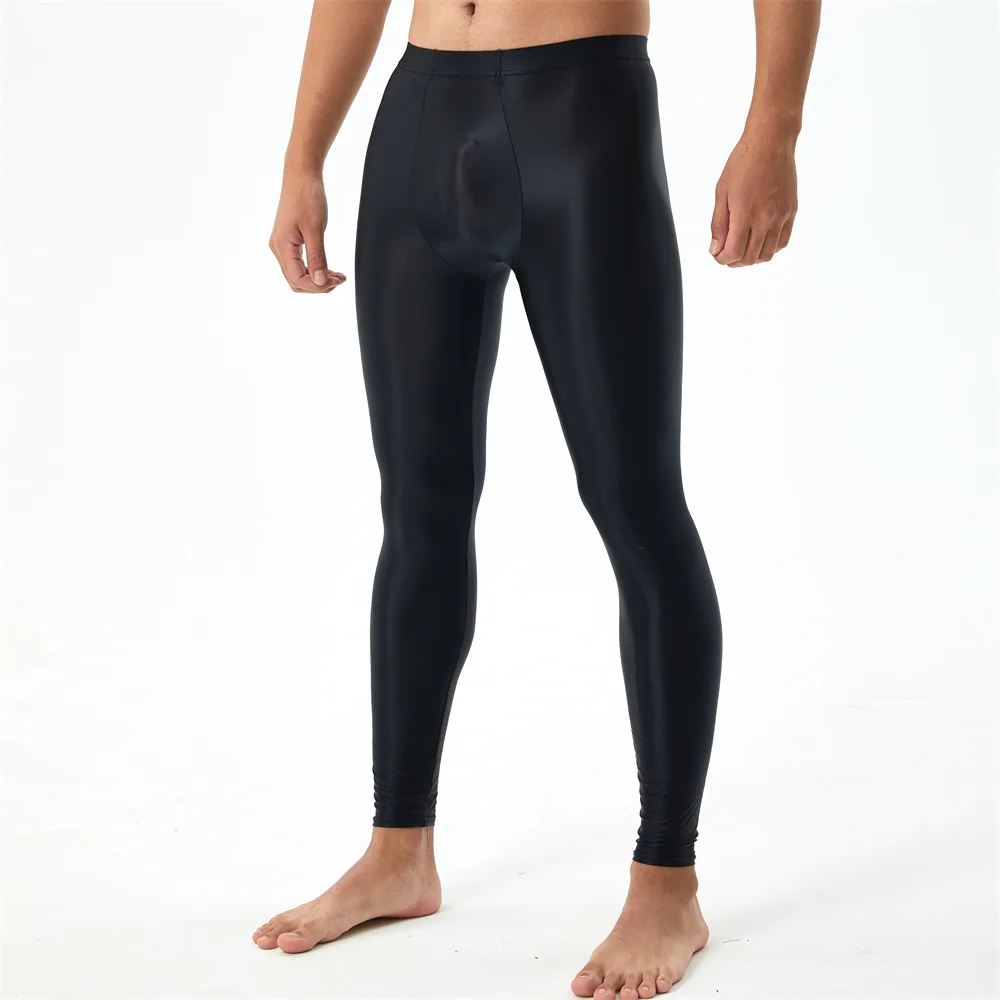 

9 Color Men's Exotic Cock Pouch Sexy Shinny Smooth Sport Yoga Gym Pants