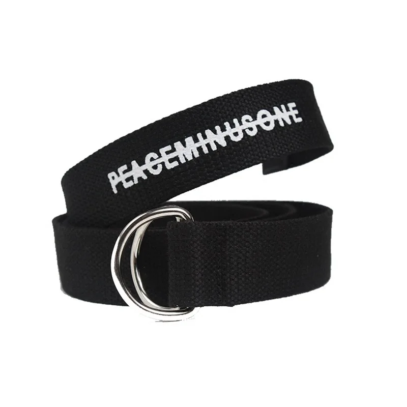 

Индивидуальный Модный Стильный Холщовый ремень с двойной кольцевой пряжкой с буквенным принтом модный брендовый ремень для студентов