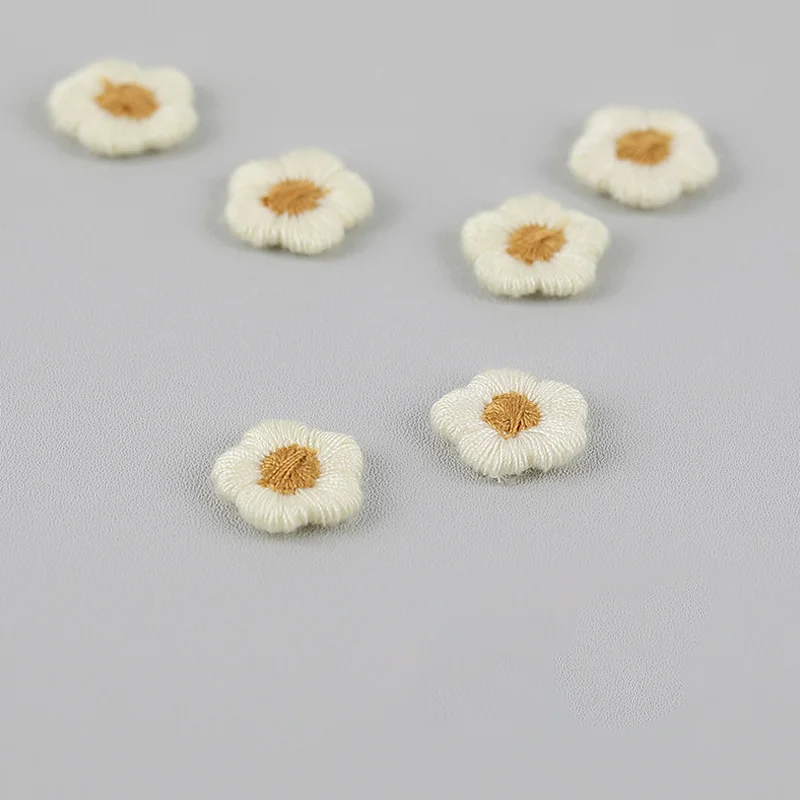 פאץ' פרח קטן מוברר DIY אביזרי עגילים לילדים אביזרי שיער לבגדים