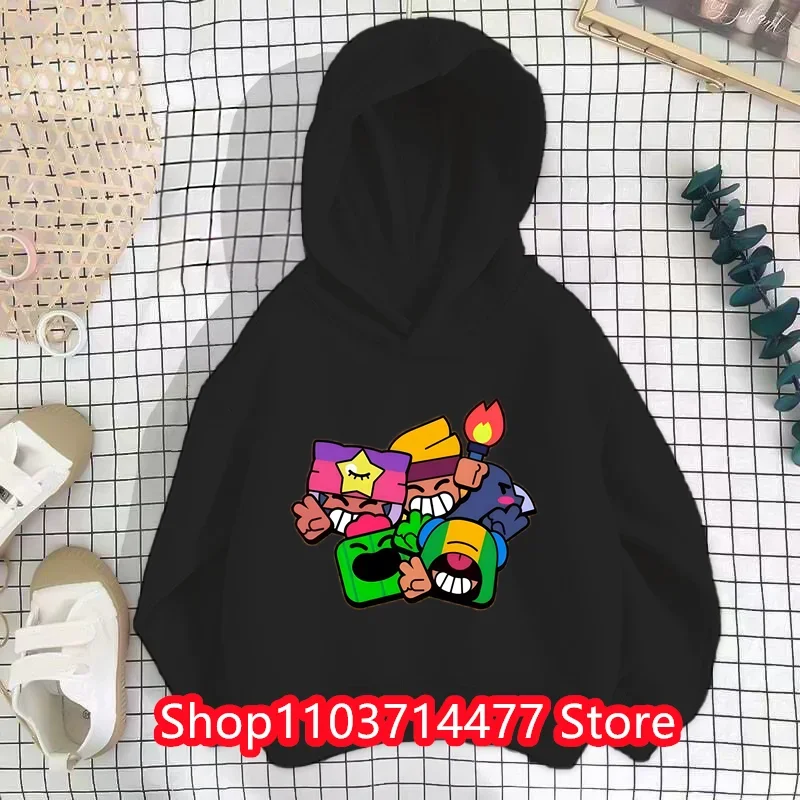 Children Hoodie Autumn Wild Brawl Game Printed Pullover Jacket For Boys and Girls