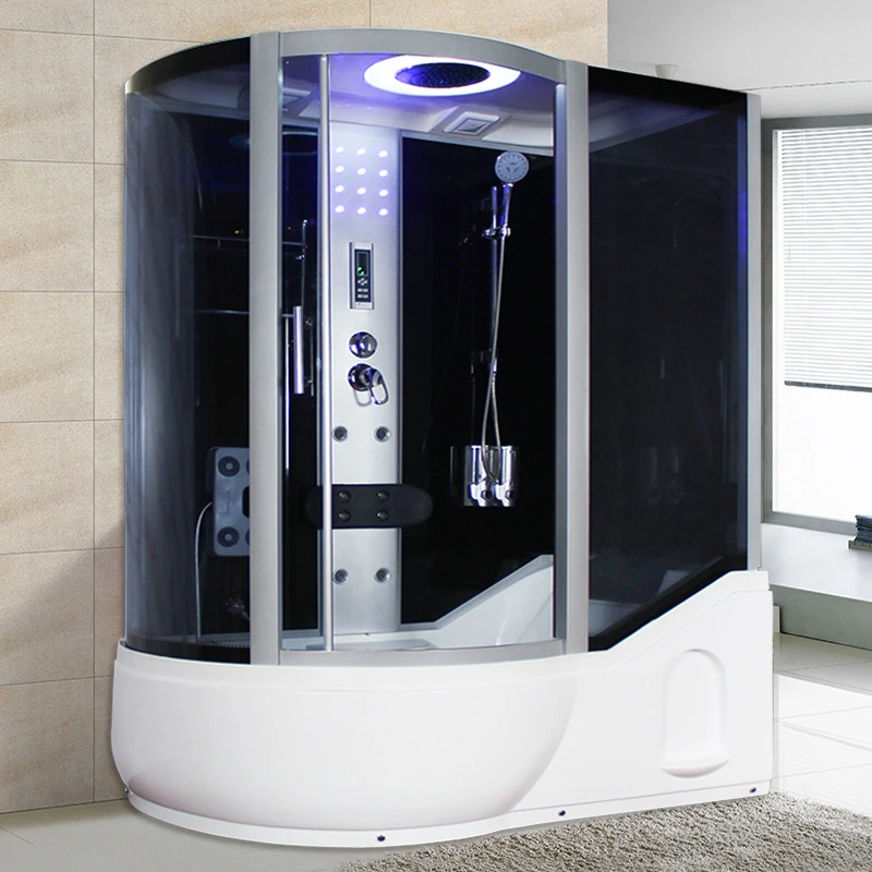 Integral shower room with surf bath room Integrated home bathroom Sauna bath with bathtub dry and wet separation