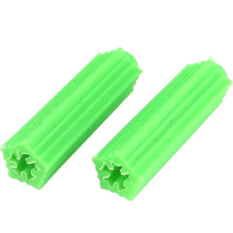 100pcs Plastic Expansion Pipe Green M6 M8 Wall Anchors Nylon Rubber Wall Plug Screw Expansion Screw Tube 6mm 8mm