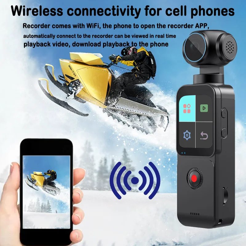 Caméra Action 4K Écran Tactile 270° Rotative Stabilisée EIS