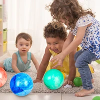 2/4PCS Bouncing Ball with Pump, 8.7inch Marbleized Bouncy Balls Rubber Inflatable Kick Ball Summer Outdoor Game Toys for Kids 2