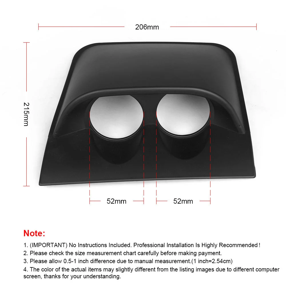 the New Straight Two Hole Instrument Base and Two Hole Instrument Bracket Are Suitable for 52mm Racing Instruments