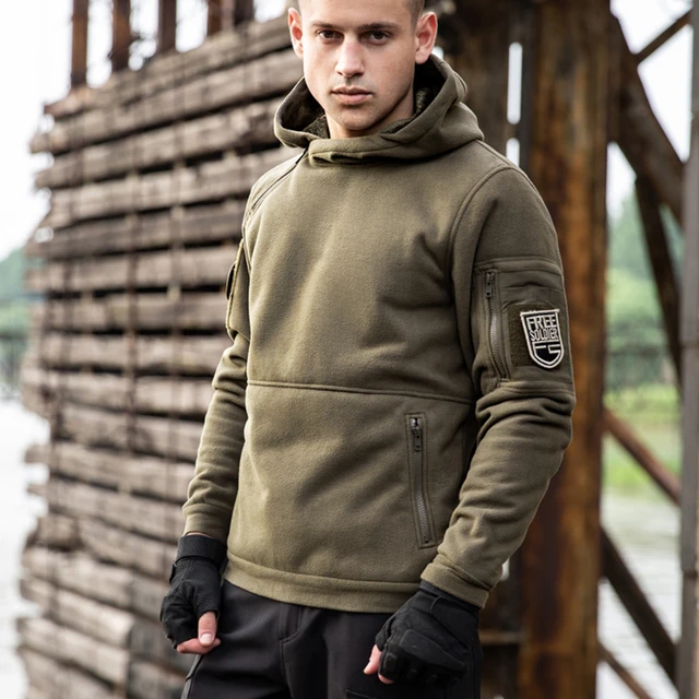 FREE SOLDIER Men's Outdoor Waterproof Soft Shell Hooded Military Tactical  Jacket