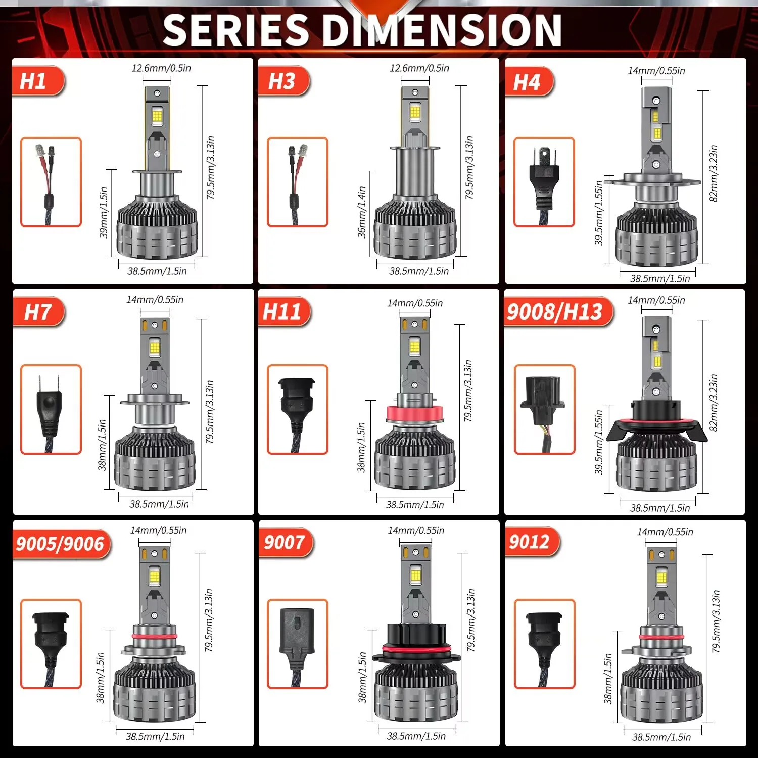 HYNBYZJ 240W H4 H7 LED Canbus H11 H1 H3 9005 HB3 9006 HB4 H8 H9 9012 9007 9008 H13 LED Headlights Car Headlamp Bulb