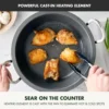 Elite Essential Smart Electric 6QT Skillet Pot,Sear Saute Stir-Fry and Cook Rice, Healthy Ceramic Nonstick and Dishwasher Safe P 6