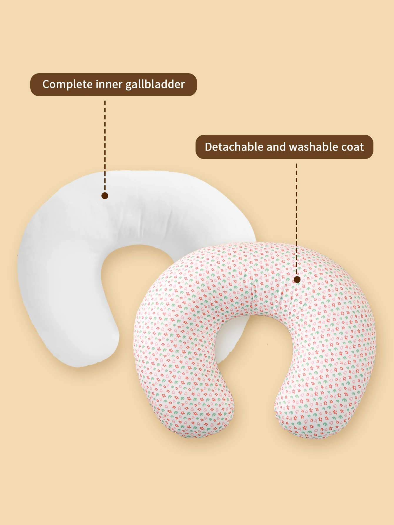 Nursing Pillow Waist Cushion Detachable Breastfeeding Pillow for Newborns and Mothers Multifunctional Sloping Pillow for Lumbar Support
