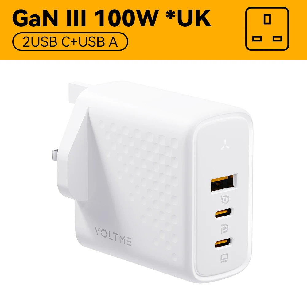 100W UK Plug White