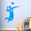 Custom Volleyball Decal Wall Decor - Personalized Name Sports Sticker Vinyl Art 5