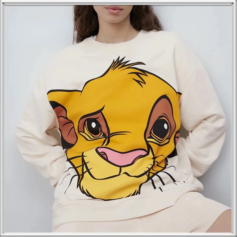2022 Women's Autumn Winter Cartoon Lion 