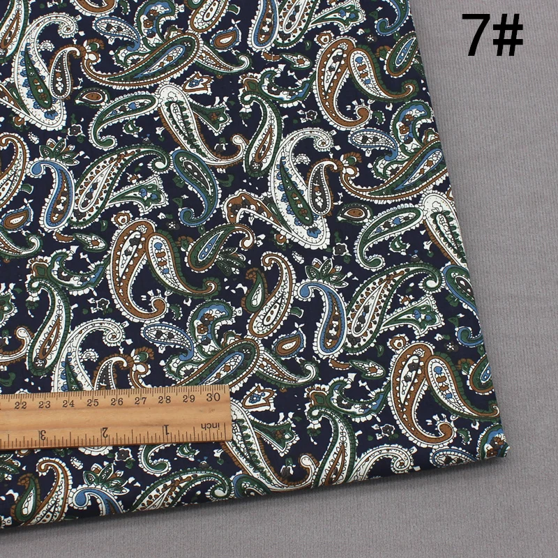 140 x 50 cm Ethno-Stil Paisley-Druck Stoff Phoenix Schwanz Blume Floral Baumwolle Popeline Kleidung handgemachte DIY Nähen Tuch – Detail 9